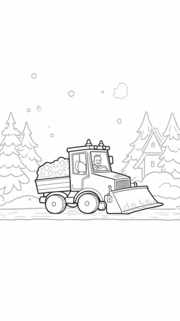 snowplow coloring page